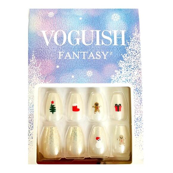 Kiss Voguish Fantasy Press on Holiday Nails One Box - Picture 1 of 4